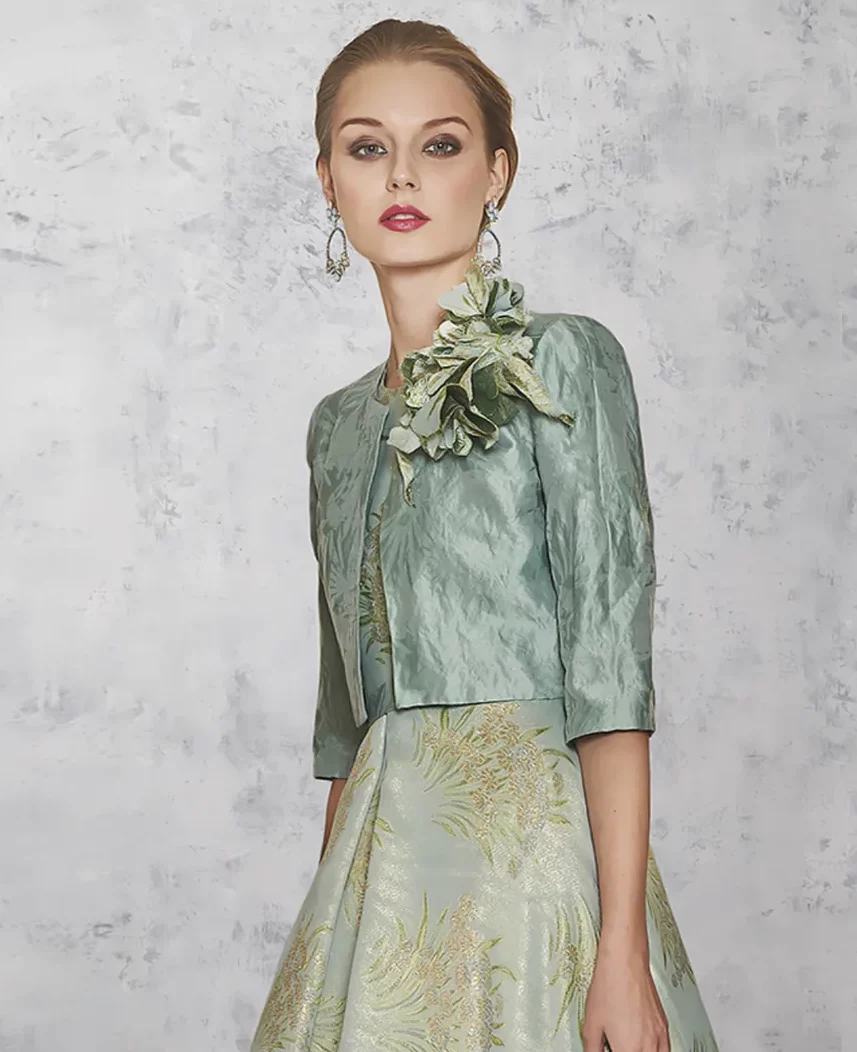 Confección a medida de Atelier Vitoria, tejido jacquard